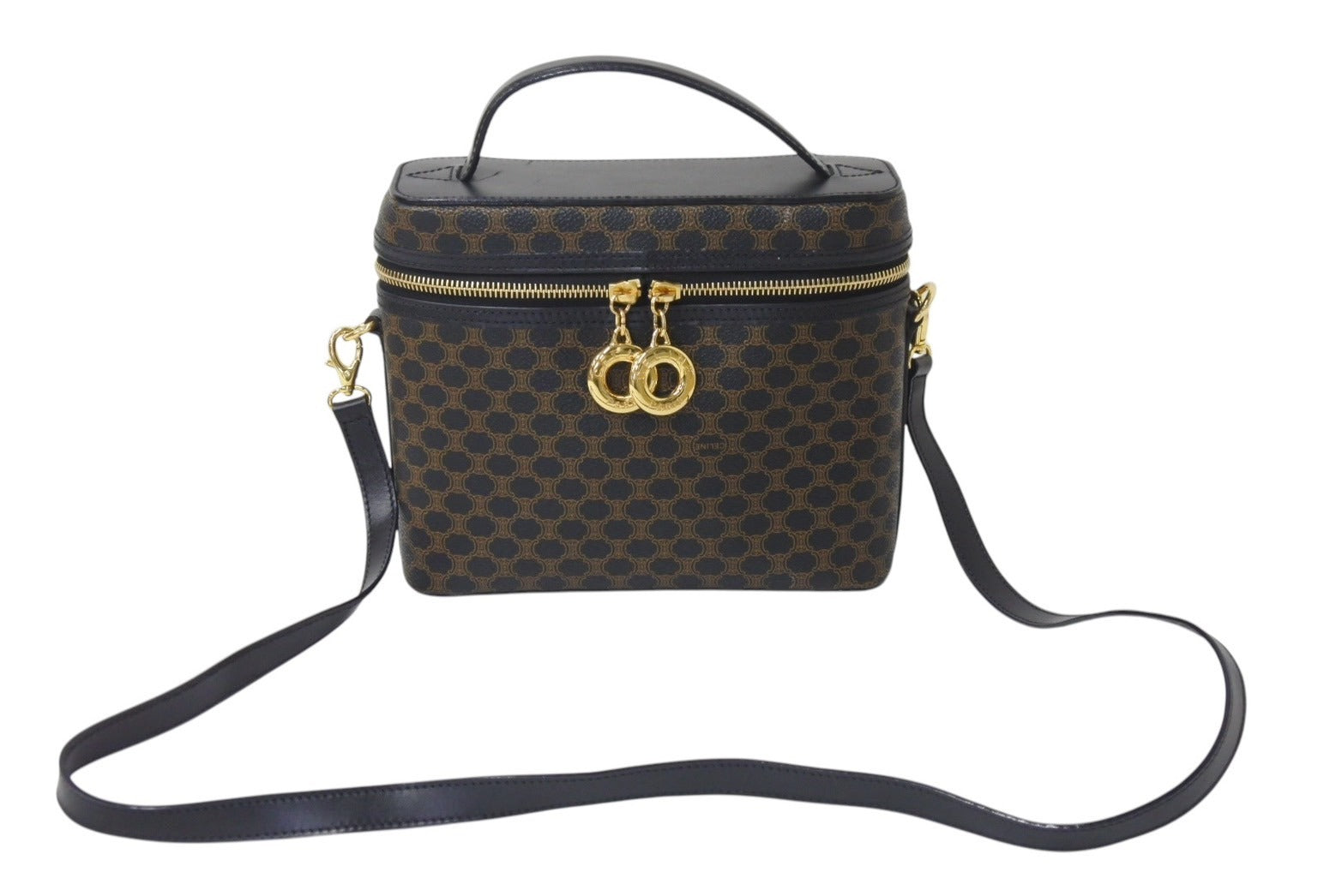 CELINE セリーヌ マンテル エンボスレザー トップハンドル