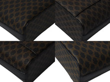 Load image into Gallery viewer, CELINE セリーヌ 2WAYバッグ バニティバッグ ショルダーバッグ マカダム柄 MC96 ゴールド金具 ブラウン ブラック 美品 中古 4c076585