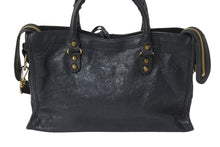 Load image into Gallery viewer, BALENCIAGA バレンシアガ ハンドバッグ CLASSIC GOLD CITY クラシック ゴールド シティ グレー レザー 431621 美品 中古 4c076586