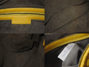 BOTTEGA VENETA ボッテガヴェネタ ホーボー イントレチャート ワンショルダーバッグ イエロー レザー 美品 中古 4c076587