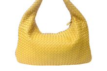 Load image into Gallery viewer, BOTTEGA VENETA ボッテガヴェネタ ホーボー イントレチャート ワンショルダーバッグ イエロー レザー 美品 中古 4c076587