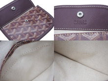Load image into Gallery viewer, 新品未使用 GOYARD ゴヤール アンジュ ハンドバッグ ポーチ ワインボルドー ゴヤールディンキャンバス 中古 4c076588