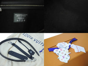 新品未使用 LOUIS VUITTON ルイヴィトン LV × TM キーポル・バンドリエール 50 マルチカラー ブラック 村上隆 M13745 シルバー金具 中古 4c076589