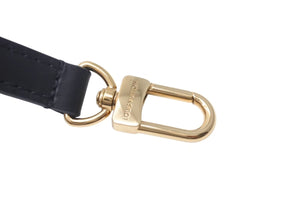 極美品 LOUIS VUITTON ルイヴィトン エピ用 ショルダーストラップ 替え用 レザー ブラック ゴールド金具 中古 4c076590