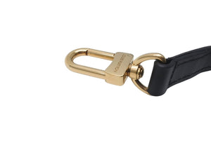 極美品 LOUIS VUITTON ルイヴィトン エピ用 ショルダーストラップ 替え用 レザー ブラック ゴールド金具 中古 4c076590