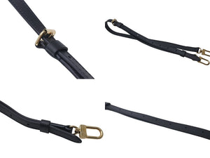 極美品 LOUIS VUITTON ルイヴィトン エピ用 ショルダーストラップ 替え用 レザー ブラック ゴールド金具 中古 4c076590