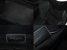 Load image into Gallery viewer, BALENCIAGA バレンシアガ ハンドバッグ THE PAPER ザペーパー ブラック ホワイト レザー 255412 美品 中古 4c076599