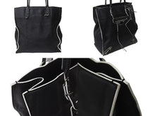 Load image into Gallery viewer, BALENCIAGA バレンシアガ ハンドバッグ THE PAPER ザペーパー ブラック ホワイト レザー 255412 美品 中古 4c076599