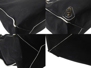BALENCIAGA バレンシアガ ハンドバッグ THE PAPER ザペーパー ブラック ホワイト レザー 255412 美品 中古 4c076599