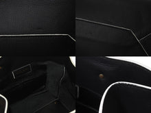 Load image into Gallery viewer, BALENCIAGA バレンシアガ ハンドバッグ THE PAPER ザペーパー ブラック ホワイト レザー 255412 美品 中古 4c076599