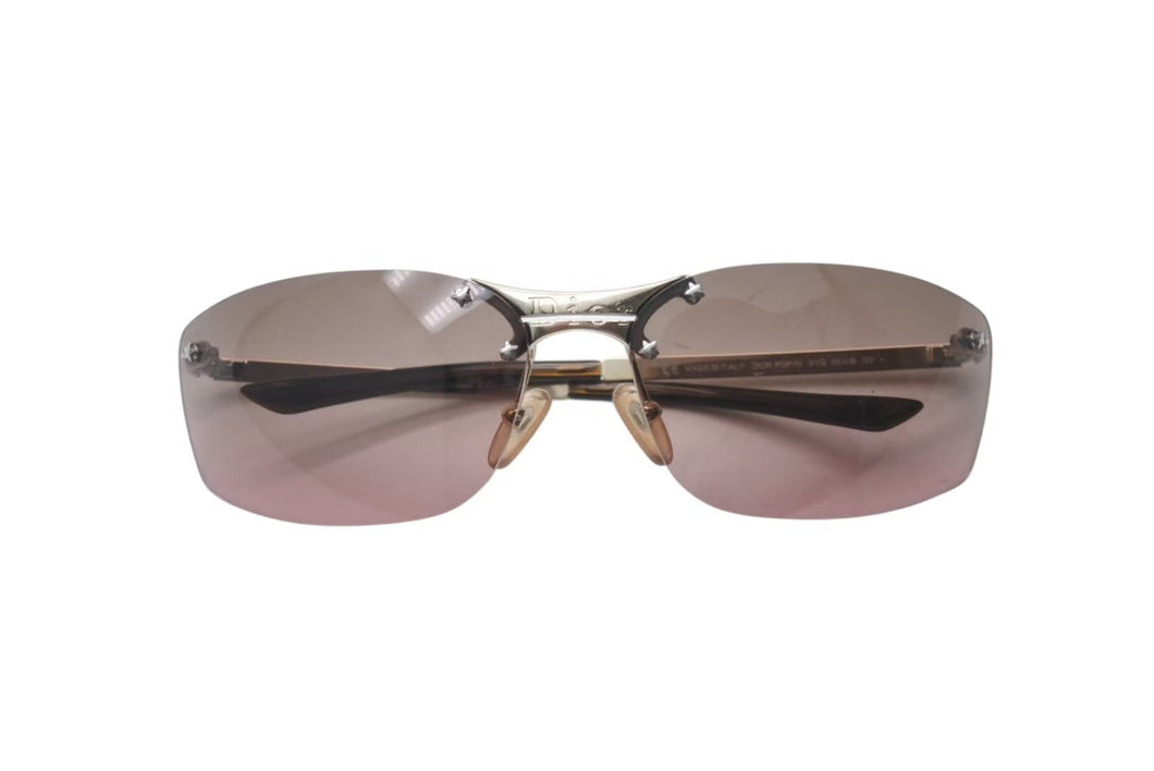 CHRISTIAN DIOR クリスチャンディオール DIOR POP/N リムレス サングラス グラデーションレンズ ブラウン サイズ65◻︎15 120 美品 中古 4c076604