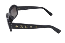 Load image into Gallery viewer, LOUIS VUITTON ルイヴィトン オプセシオンカレモノグラム オーバルサングラス Z0311E グラデーションレンズ ブラック ラメ 美品 中古 4c076606