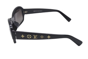 LOUIS VUITTON ルイヴィトン オプセシオンカレモノグラム オーバルサングラス Z0311E グラデーションレンズ ブラック ラメ 美品 中古 4c076606