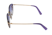 画像をギャラリービューアに読み込む, LOUIS VUITTON ルイヴィトン フラワー デスマヨ キャットアイ サングラス M96027 パープルグラデーション ゴールド金具 美品 中古 4c076609