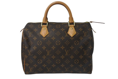 極美品 LOUIS VUITTON ルイヴィトン モノグラム スピーディ30 ハンドバッグ ミニボストン M41108 新型 ブラウン 中古 4c076610