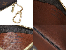 Load image into Gallery viewer, 極美品 LOUIS VUITTON ルイヴィトン カードキーケース ポシェットクレ ブラウン モノグラム M62650 ゴールド金具 中古 4c076615