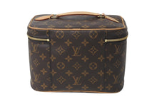 Load image into Gallery viewer, 極美品 LOUIS VUITTON ルイヴィトン モノグラム ニースBB バニティバッグ M42265 ブラウン ゴールド金具 中古 4c076616