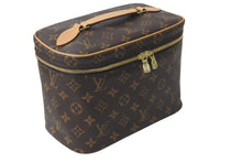 Load image into Gallery viewer, 極美品 LOUIS VUITTON ルイヴィトン モノグラム ニースBB バニティバッグ M42265 ブラウン ゴールド金具 中古 4c076616