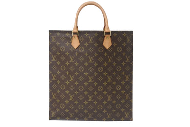 極美品 LOUIS VUITTON ルイヴィトン トートバッグ サックプラ M51140 モノグラム ブラウン ベージュ 中古 4c076617