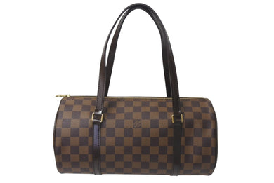 極美品 LOUIS VUITTON ルイヴィトン ハンドバッグ パピヨン30 ダミエキャンバス N51303 ブラウン ゴールド金具 中古 4c076619