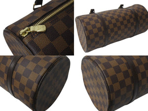 極美品 LOUIS VUITTON ルイヴィトン ハンドバッグ パピヨン30 ダミエキャンバス N51303 ブラウン ゴールド金具 中古 4c076619