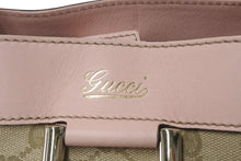 Load image into Gallery viewer, GUCCI グッチ ハンドバッグ GGキャンバス 211983 ベージュ ピンク シルバー金具 美品 中古 4c076621