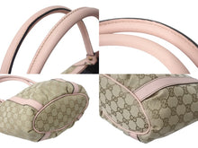 Load image into Gallery viewer, GUCCI グッチ ハンドバッグ GGキャンバス 211983 ベージュ ピンク シルバー金具 美品 中古 4c076621