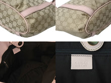 Load image into Gallery viewer, GUCCI グッチ ハンドバッグ GGキャンバス 211983 ベージュ ピンク シルバー金具 美品 中古 4c076621