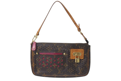 LOUIS VUITTON ルイヴィトン モノグラムペルフォ ポシェットアクセソワール アクセサリーポーチ M95183 フューシャ 美品 中古 4c076623
