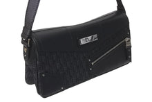 Load image into Gallery viewer, Christian Dior クリスチャンディオール ストリートシック ワンショルダーバッグ トロッター柄 キャンバス レザー ブラック 美品 中古 4c076634