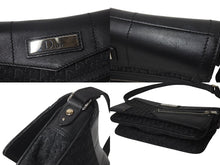 Load image into Gallery viewer, Christian Dior クリスチャンディオール ストリートシック ワンショルダーバッグ トロッター柄 キャンバス レザー ブラック 美品 中古 4c076634