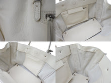 Load image into Gallery viewer, BALENCIAGA バレンシアガ THE PAPER ザペーパー ハンドバッグ アイボリー レザー 370926 手持ち 鞄 美品 中古 4c076635