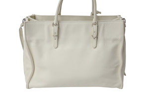 BALENCIAGA バレンシアガ THE PAPER ザペーパー ハンドバッグ アイボリー レザー 370926 手持ち 鞄 美品 中古 4c076635