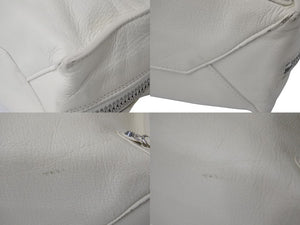 BALENCIAGA バレンシアガ THE PAPER ザペーパー ハンドバッグ アイボリー レザー 370926 手持ち 鞄 美品 中古 4c076635
