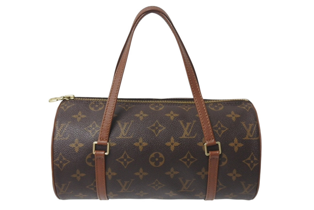 LOUIS VUITTON ルイヴィトン モノグラム パピヨン26 ハンドバッグ M51366 ブラウン ロゴ ゴールド金具 美品 中古 4c076654