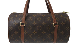 LOUIS VUITTON ルイヴィトン モノグラム パピヨン26 ハンドバッグ M51366 ブラウン ロゴ ゴールド金具 美品 中古 4c076654