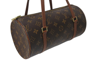 LOUIS VUITTON ルイヴィトン モノグラム パピヨン26 ハンドバッグ M51366 ブラウン ロゴ ゴールド金具 美品 中古 4c076654