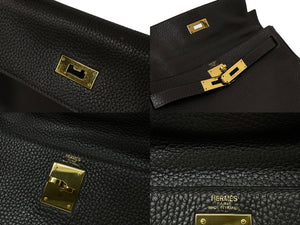 HERMES エルメス ケリー28 内縫い ショコラ ◻︎J刻印 トリヨンクレマンス ゴールド金具 ハンドバッグ 美品 中古 4c076667