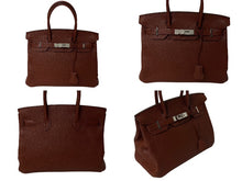 Load image into Gallery viewer, 極美品 HERMES エルメス バーキン30 ルージュアッシュ □M刻印 トリヨンクレマンス シルバー金具 ハンドバッグ 中古 4c076668