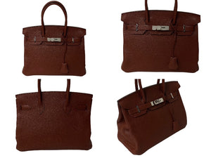極美品 HERMES エルメス バーキン30 ルージュアッシュ □M刻印 トリヨンクレマンス シルバー金具 ハンドバッグ 中古 4c076668