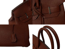 Load image into Gallery viewer, 極美品 HERMES エルメス バーキン30 ルージュアッシュ □M刻印 トリヨンクレマンス シルバー金具 ハンドバッグ 中古 4c076668