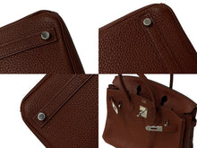 Load image into Gallery viewer, 極美品 HERMES エルメス バーキン30 ルージュアッシュ □M刻印 トリヨンクレマンス シルバー金具 ハンドバッグ 中古 4c076668