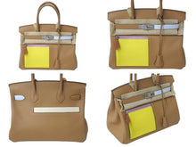 Load image into Gallery viewer, 新品同様 HERMES エルメス バーキンカラーマティック30 チャイ ライム ブルーブリュム カシス スイフトB刻印 シルバー金具 中古 4c076672