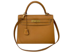 HERMES エルメス ケリー 28 外縫い ブラック □G刻印 ヴォーシャモニー V金具 ゴールド金具 ハンドバッグ 中古 4c076674