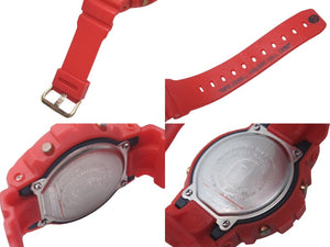 CASIO G-SHOCK A BATHING APE カシオ アベイシングエイプ コラボウォッチ 腕時計 DW-6900 レッド シルバー金具 中古 4c076704