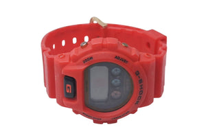 CASIO G-SHOCK A BATHING APE カシオ アベイシングエイプ コラボウォッチ 腕時計 DW-6900 レッド シルバー金具 中古 4c076704