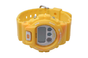 CASIO G-SHOCK A BATHING APE カシオ アベイシングエイプ コラボウォッチ 腕時計 DW-6900 イエロー シルバー金具 中古 4c076705