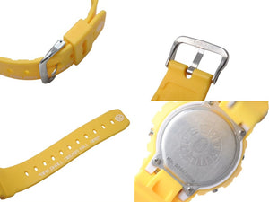 CASIO G-SHOCK A BATHING APE カシオ アベイシングエイプ コラボウォッチ 腕時計 DW-6900 イエロー シルバー金具 中古 4c076705
