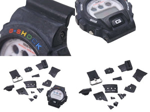 CASIO G-SHOCK A BATHING APE カシオ アベイシングエイプ ブラック シルバー金具 中古 4c076707