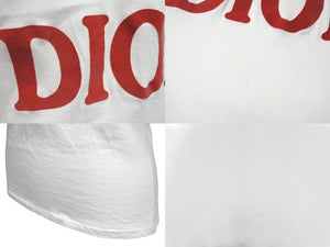 ChristianDior クリスチャンディオール J'ADORE VネックTシャツ 3H16155400 コットン ホワイト レッド サイズ40 美品 中古 4c076711